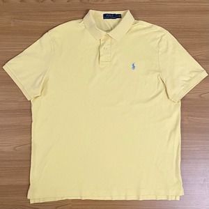 Polo Ralph Lauren Golf Shirt Regular Fit Mens Large Yellow READ